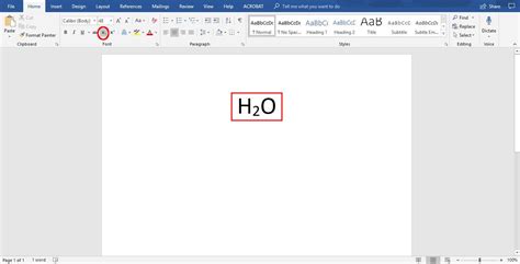 How To Do Subscript In Word