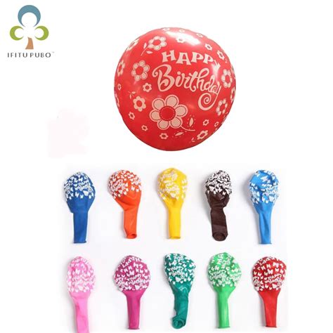 50pcslot 12 Inch Happy Birthday Latex Balloon Birthday Celebration