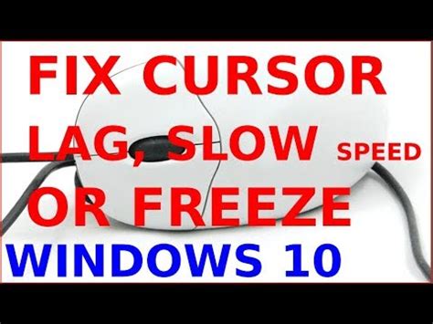 How To Fix Mouse Not Moving Cursor Freeze Slow Speed And Lags In Windows Solutions