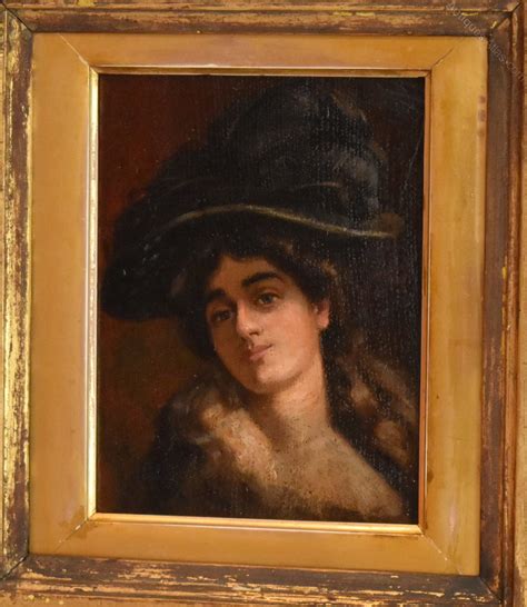 Antiques Atlas Portrait Oil Painting Of A Lady In A Plumed Hat