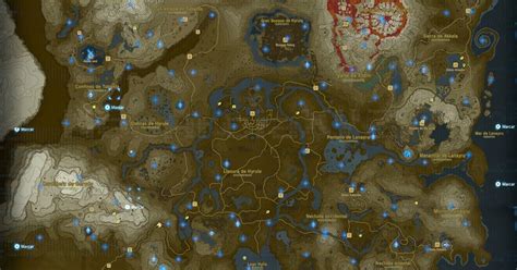 Mapa De Zelda Breath Of The Wild Con Los Santuarios Album On The