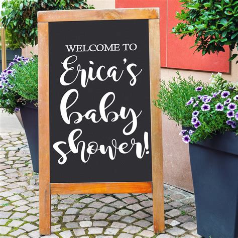 Welcome Baby Shower Sign Diy Rustic Baby Shower Sign Etsy