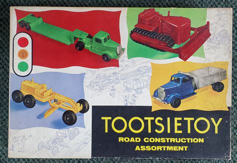 1956 Tootsietoy No 6000 Road Construction Assortment In The Box The