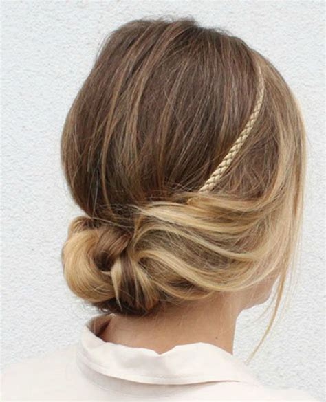 Messy Hairstyles That Don T Require Heat Updo With Headband Hair