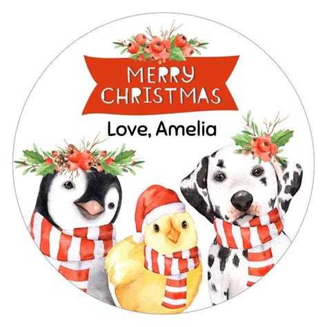 Download Fluffy Christmas Friends Stickers (Puppy Penguin ...