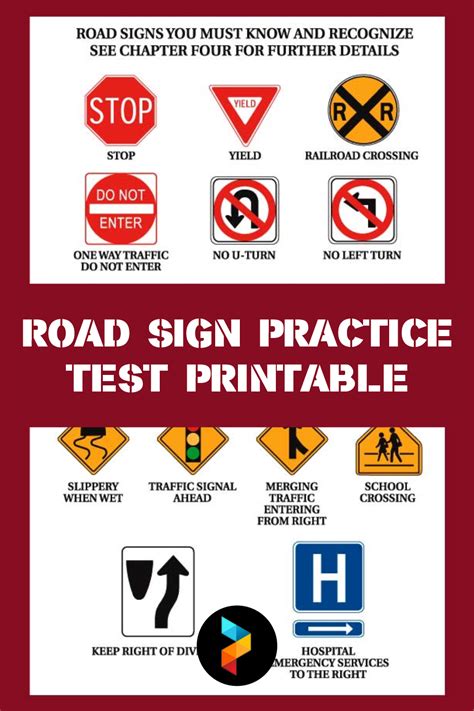 10 Best Road Sign Practice Test Printable Printablee