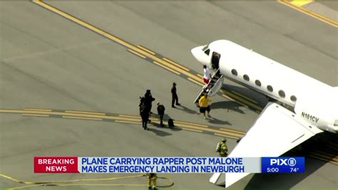 Rapper Post Malones Jet Makes Successful Emergency Landing After Tires Blow