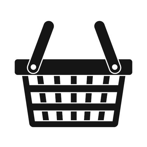 Premium Vector Shopping Basket Icon In Simple Style Isolated Vector