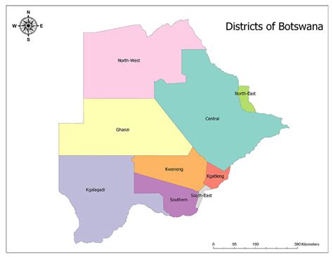 Map Of Botswana Showing Districts Sexiz Pix