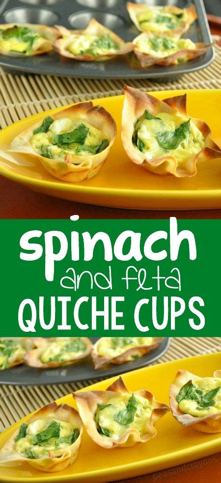 Spinach And Feta Won Ton Quiche Cups Recipe Breakfast Brunch