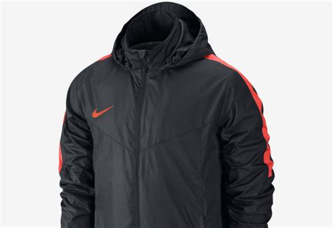 Nike Storm Fit Squad Football Rain Jacket Black Hyper Crimson