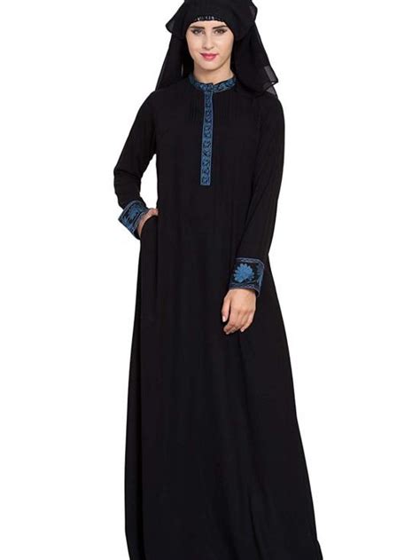 Popular arab islamic eid burqa dress maxi robe outfits muslim children stretchable hijab abaya sets for girls. Nida Matte Embroidered Burqa with Triple Layered Naqaab ...