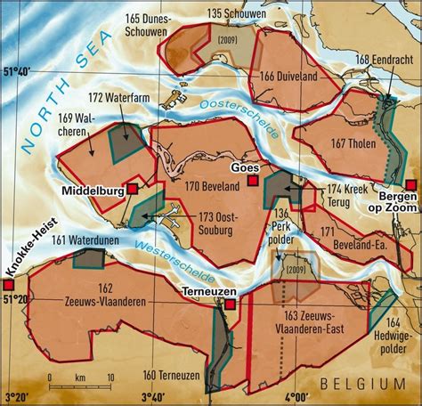 5 Sketch Of The Airborne Survey Areas In Zeeland Areas In Green