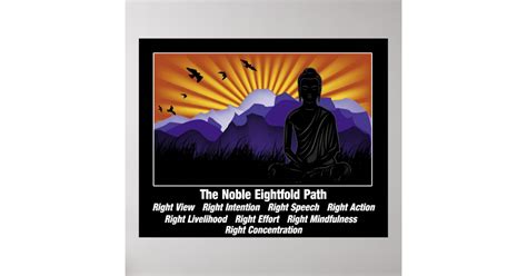 Noble Eightfold Path Buddha Poster Zazzle