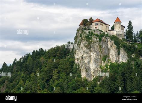 Bleder See Einer Der Schönsten Orte In Slowenien Die Einzige Insel Des Landes Stockfotografie