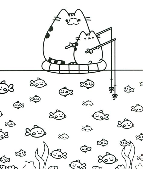Coloring Page Coloring Page Marvelous Pusheen Cat Coloring Home