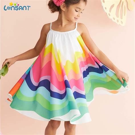 Lonsant Kids Toddler Girl Dresses Summer Children Sundress Baby