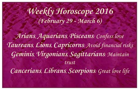 AstroSage Magazine Weekly Horoscope 2016 Feb 29 March 6