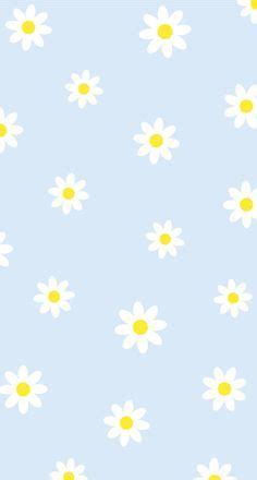 Cute Pastel Blue Daisy Flower Pattern By Ennbe Redbubble Floral