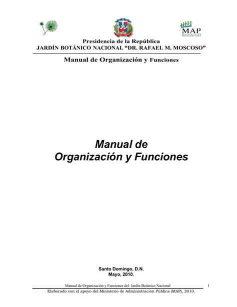 Manual De Organización Y Funciones