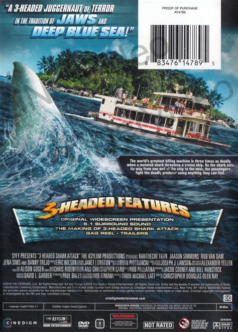 3 Headed Shark Attack Uncensored And Unrated New Dvd 883476147895 Ebay