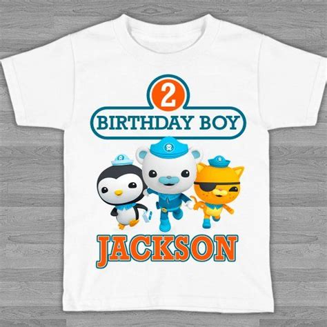 Octonauts Birthday Shirt Personalized Name And Age 2nd Birthday