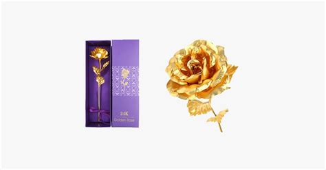 24k Gold Dipped Real Rose With T Box Soho Emporium