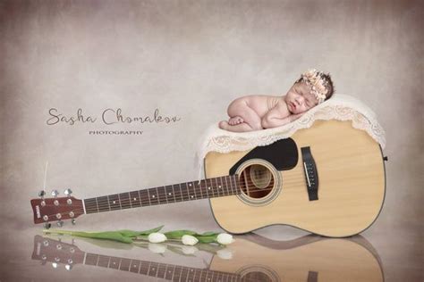 Digital Backdrop Background Newborn Baby Girl Guitar Etsy In 2020