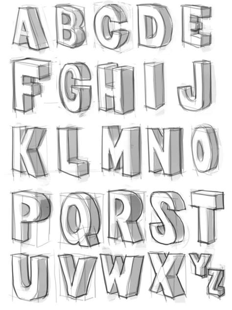 Each phoenician letter was based on an egyptian hieroglyph representing an egyptian word; Afbeeldingsresultaat voor 3d letters | Lettering alphabet ...