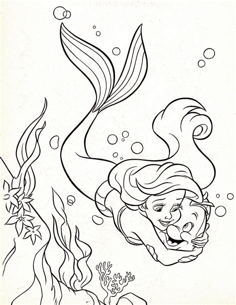 Ariel Printable Coloring Pages