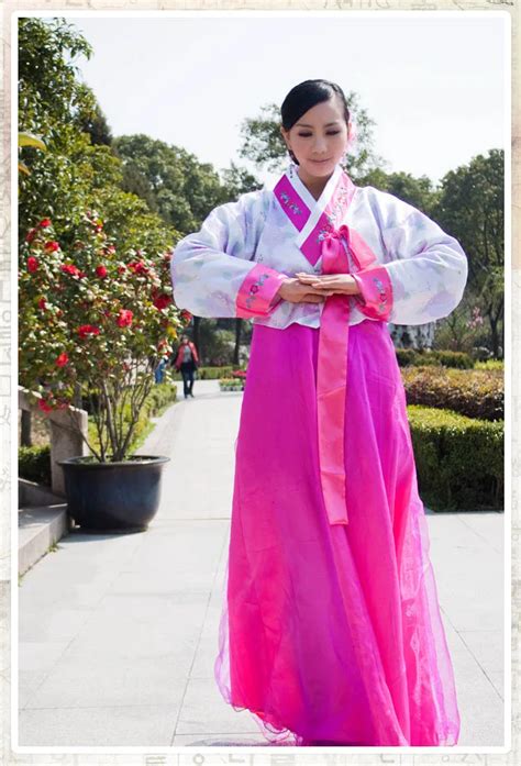 High Quality New Korean Traditional Dress Long Section Woman Hanbok Korean National Costume