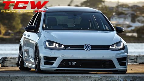 Vw Golf Mk7 R Line Bagged On Rotor Rims Modified By Tidy Youtube