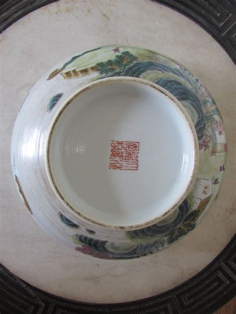 Antiques Atlas - Chinese Jiaqing Mark Famille Rose Landscape Bowl