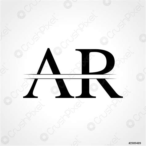 Initial Ar Letter Logo With Creative Modern Business Typography Vector