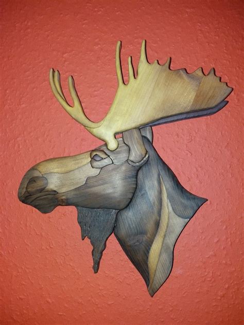 Jávor Szarvas Intarsia Moose Art Art Animals