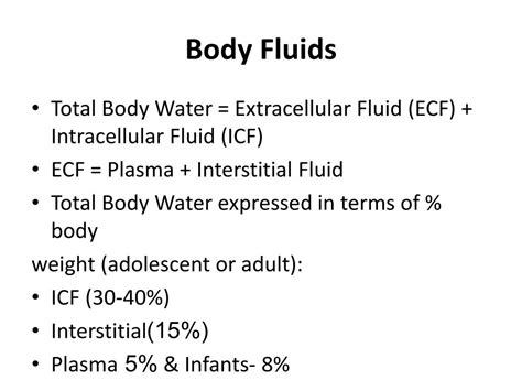 Ppt Body Fluids Powerpoint Presentation Free Download Id1875470