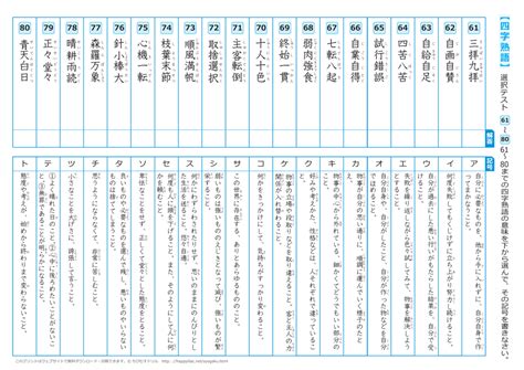 An idiom made by combining two or more kanji characters; 慣用 句 プリント 感謝 カード テンプレート ~ 無料の印刷可能な ...