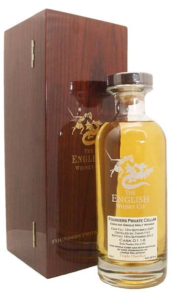 English Whisky Co Founders Private Cellar Triple Distilled Cask Single