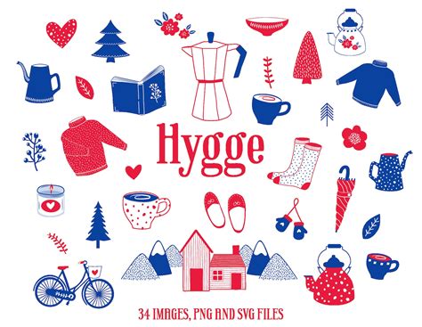 Hygge Clipart Scandinavian Clipart Nordic Clip Art Svg Etsy
