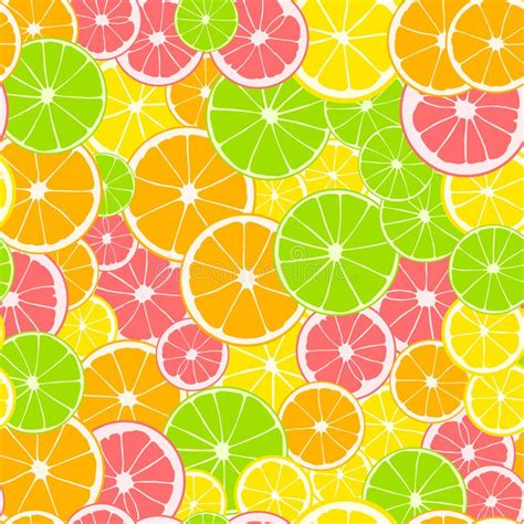 Orange Lime Slices Seamless Pattern Stock Illustrations 1224 Orange