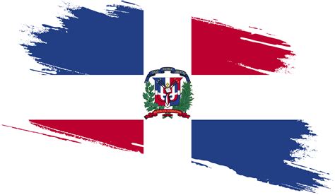 Bandeira Da República Dominicana Com Textura Grunge 12025312 Png
