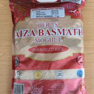 I usually work on 1/2 cup of uncooked basmati rice per person and there are 5 cups in 1 kg. Beras Moghul Faiza Basmathi Parboiled 5kg | Shopee Malaysia