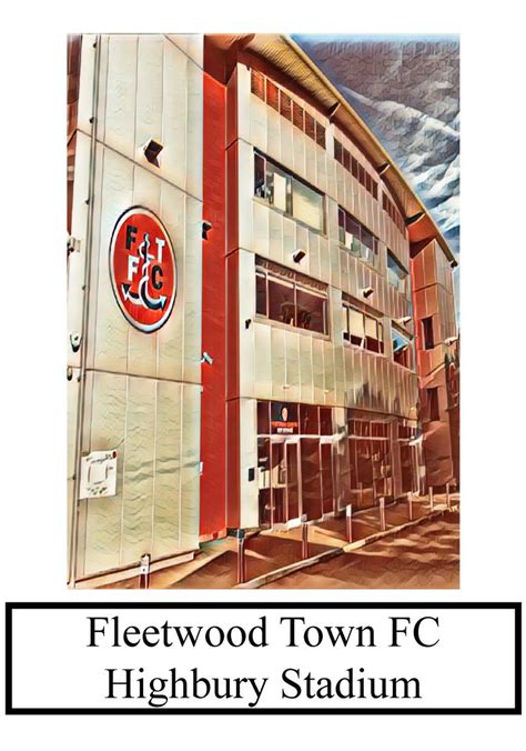 Fleetwood Town Fc Stadium Artistic Aerial Impression The Cod Etsy