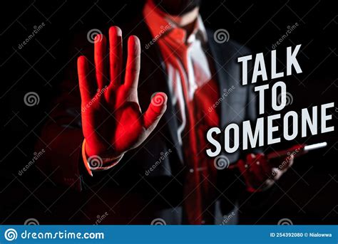 Conceptual Display Talk To Someone Concept Meaning Chat With Other Person Have A Professional