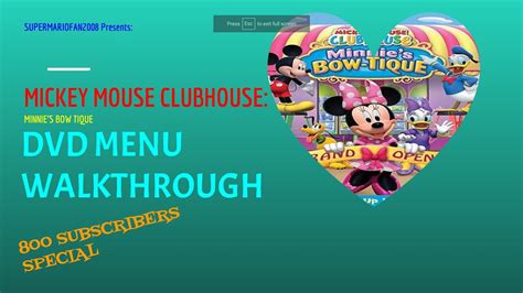Mickey Mouse Clubhouse Minnies Bow Tique Dvd Menu Walkthrough 800