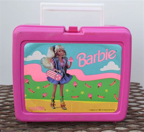 fine lunchbox lunch everything officially lunch box of pink with a barbie 27… retro lunch