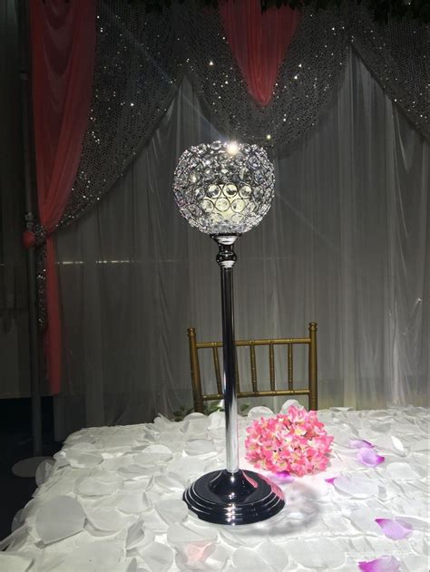 Wholesale Luxury Hanging Crystals Wedding Centerpieces For Flowers From