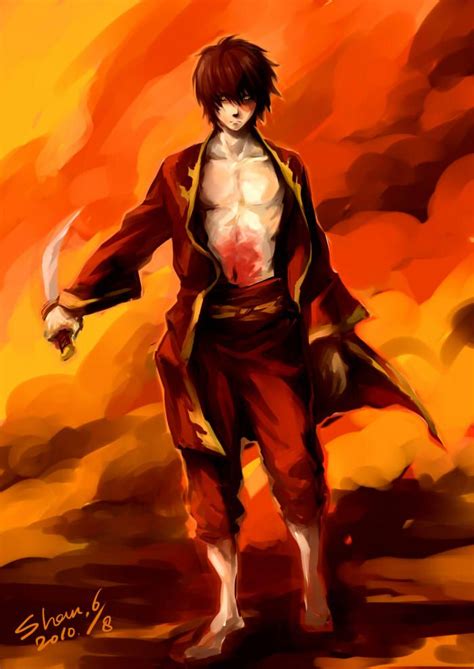 An Anime Character Is Standing In Front Of A Red And Yellow Background