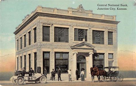 Junction Kansas Central National Bank Vintage Postcard Aa26754 Ebay
