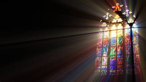 Sun Rays Passing Through Stained Glass Window Youtube
